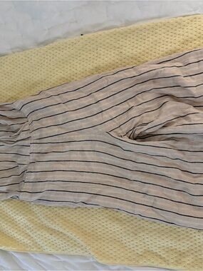 Gentle Fawn Beige and Black Striped Jumpsuit